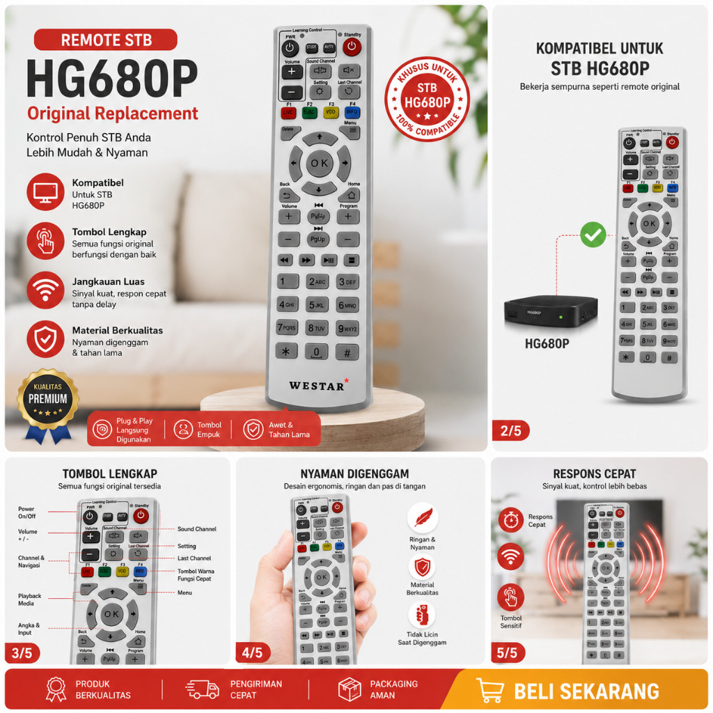 Remote STB HG680P /  Remote HG680P / Remot HG680P / HG680P Remote DS