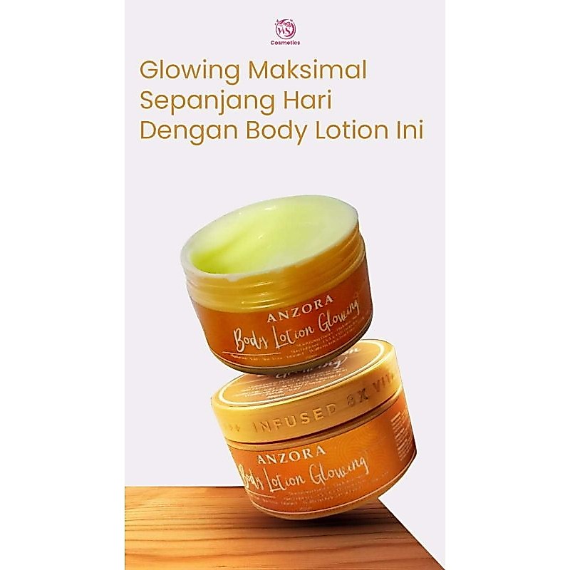 Body lotion anzora glowing siang malam/lotion anzora