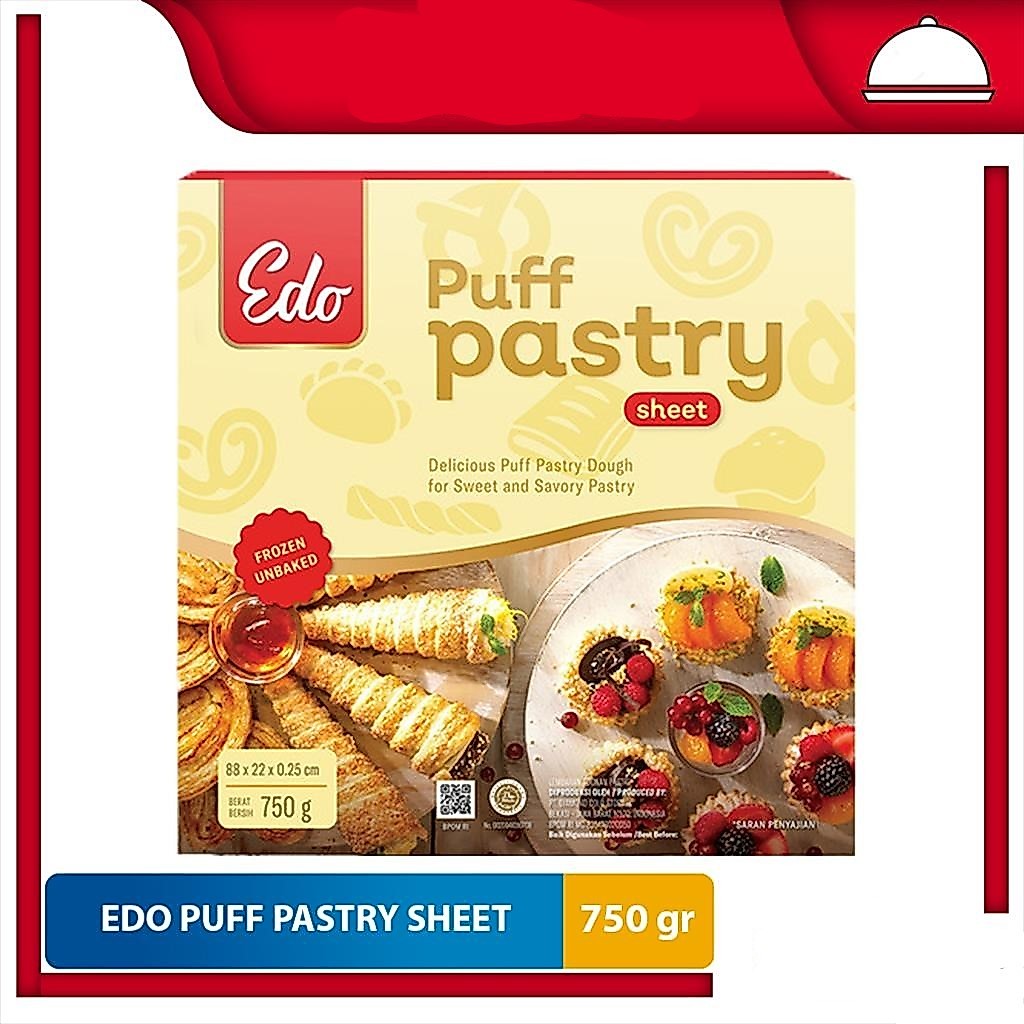 Puff Pastry Sheet Edo / Kulit Adonan / Puff Pastry / Danish Pastry / Kulit Zuppa  Pastry Edo 750 gr 