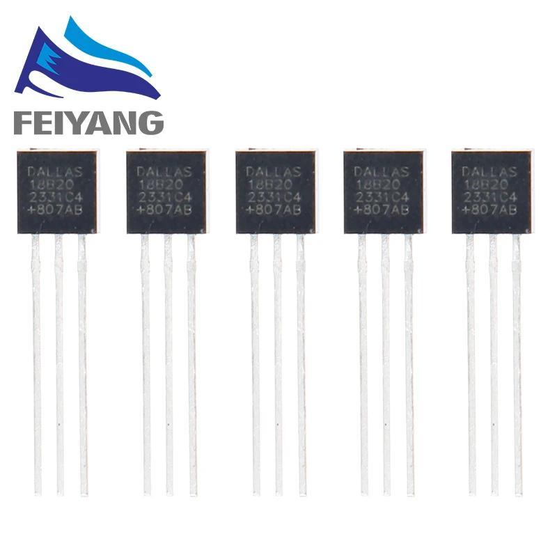 1/5/10pcs DALLAS DS18B20 18B20 TO-92 IC CHIP Sensor Suhu Termometer