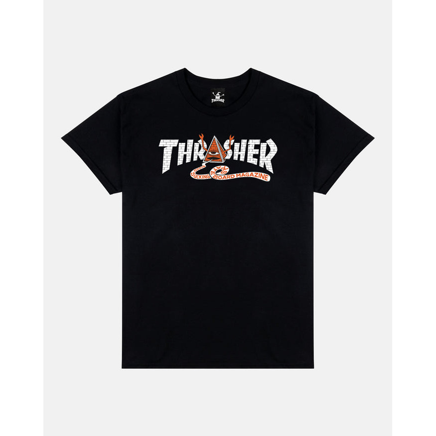 Thrasher x Toy Machine Pyramid Tee Black | Kaos Skate | Etaks Store