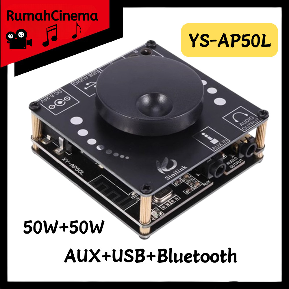 original Amplifier Stereo Digital Mini Modul Papan Daya Audio Speaker YS-AP50L Kompatibel dengan Blu
