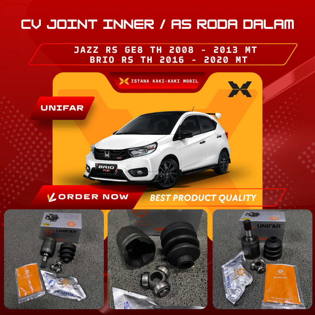 CV JOINT Inner / As Roda Dalam Honda JAZZ RS GE8 Th 2008 - 2013 MT / Brio Rs Th 2016 - 2020 MT Origi