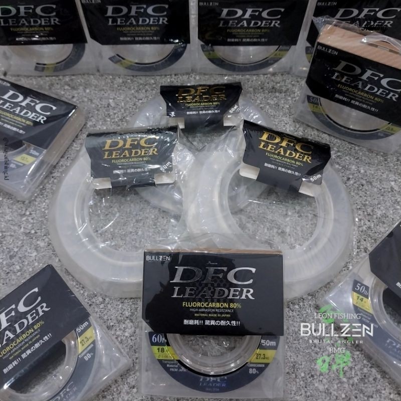 BULLZEN DFC Premium Leader Senar Pancing Fluorocarbon 80% 10 100 120 Lbs Anti Abrasion