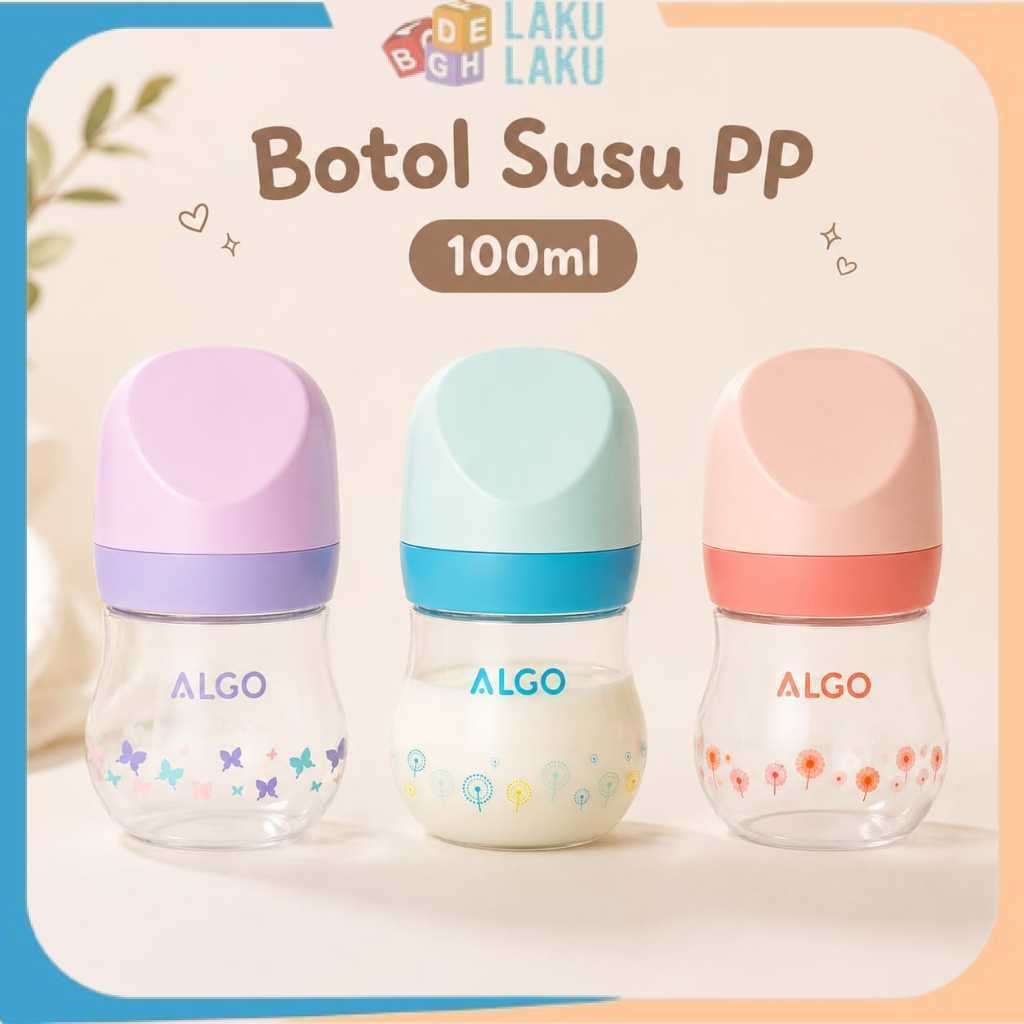 Botol Susu Bayi Newborn Bahan PP 100ML Botol Susu Mini Lucu Botol Susu Bayi Baru lahir Newborn