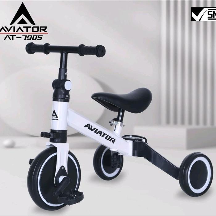 Mumpung Promo Sepeda Anak Roda Tiga Aviator AT-7905 Bisa Balance Bike AT7905 AT 7905 - Putih