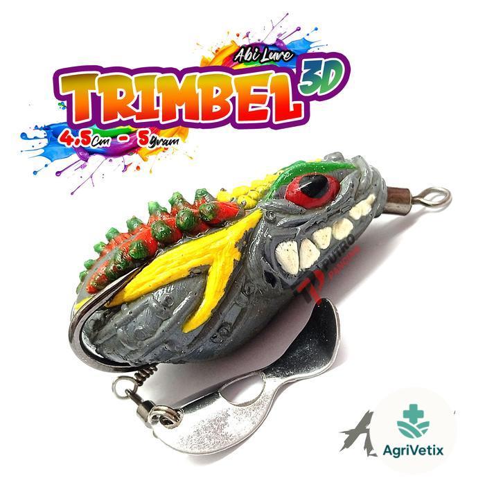 Lure TRIMBEL 3D Blade Berisik Abi Lure Soft Frog softfrog soft frog - Abu