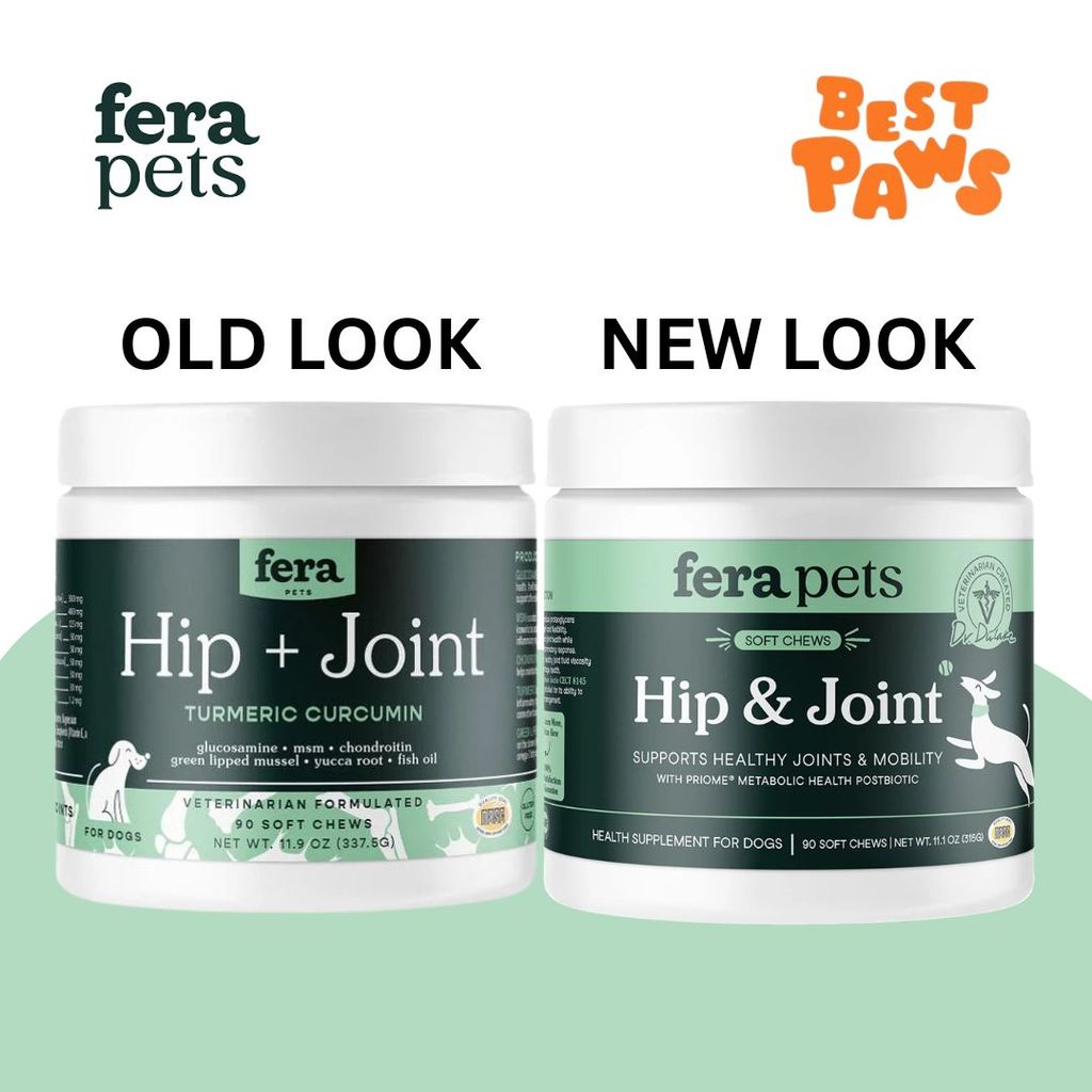 FERA Pet Organics / HIP + JOINT Dog - Turmeric Curcumin - 90 Soft Chews