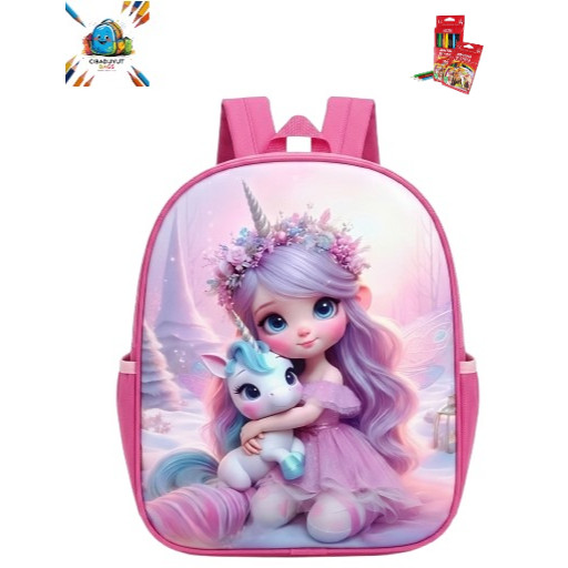 Tas Anak  Viral Labubu & Chibi Elizabeth Terbaru  Free Pensil Warna Bisa COD