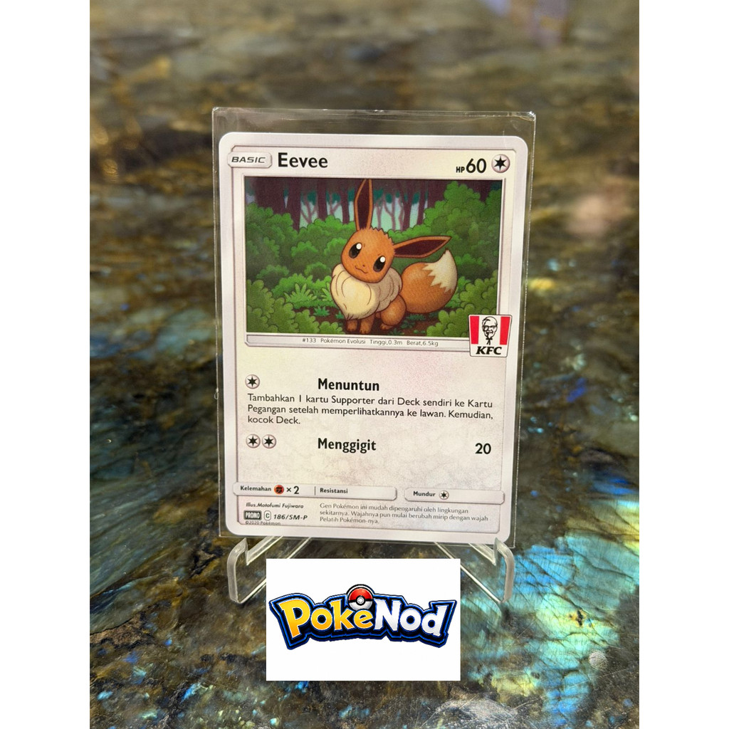 Kartu Pokemon TCG Eevee Litten Pikachu Charizard Dratini slowpoke PROMO CARD KFC FULL SET Original N