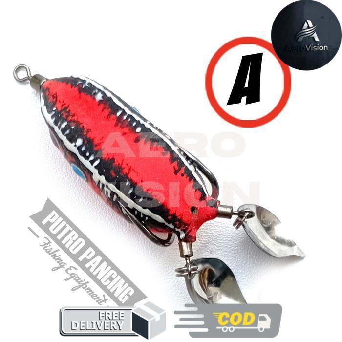 Lure Softfrog Mega Lure Double Blade - A. Merah