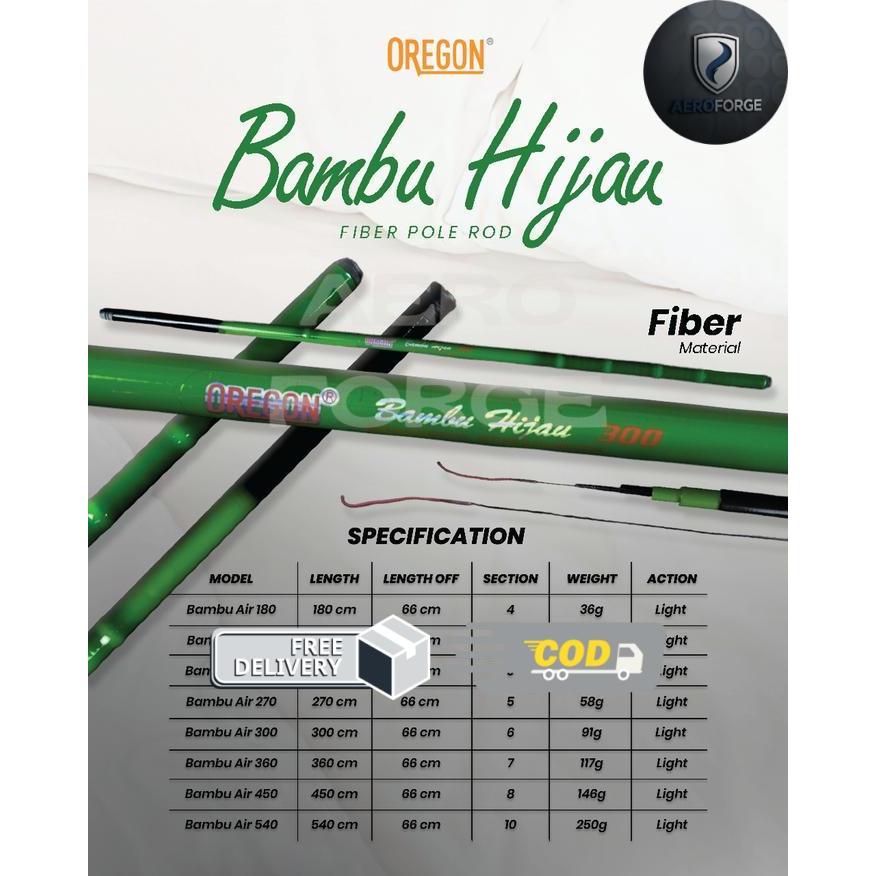 Joran Tegek Oregon Bambu Hijau - 180