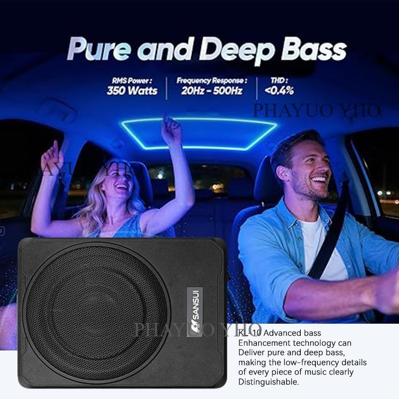 Subwoofer Slim Aktif Kolong Mobil 8 Inch 10 Inch Bass Audio Mobil Active Subwoofer Underseat Woofer 