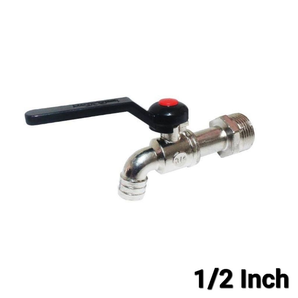 Kran Besi / Kran Air Besi Gagang Panjang HITAM YSK HONGSHU 1/2 Inch