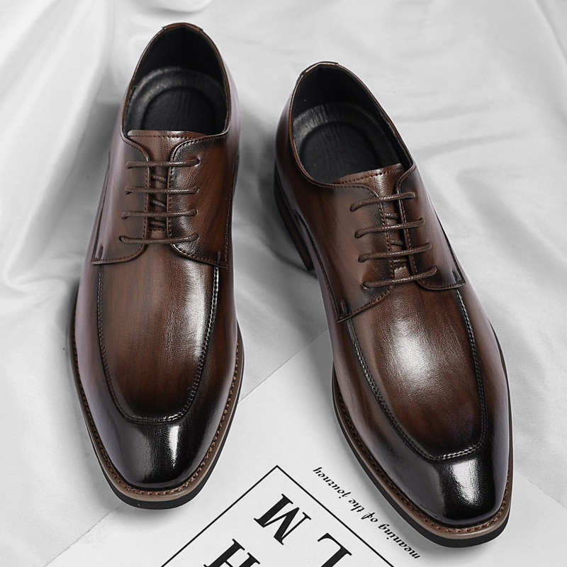 Sepatu pria ukuran besar lintas batas sepatu kulit sepatu formal bisnis pria yang modis sepatu pria 