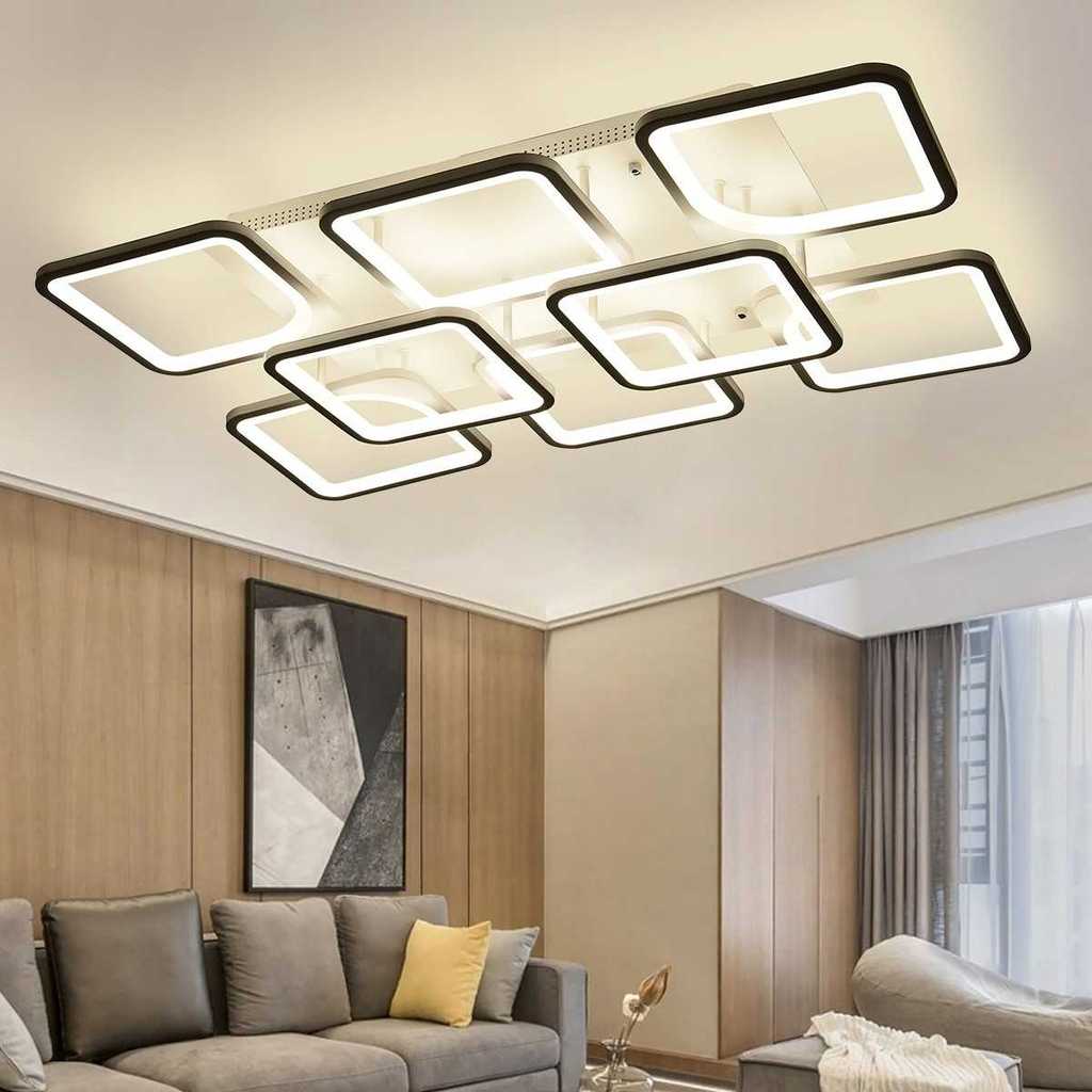 TaffLED Lampu Plafon LED Chandelier Remote App 3 Color 8 Head 30-45W - IR-62 Alanmasbro10