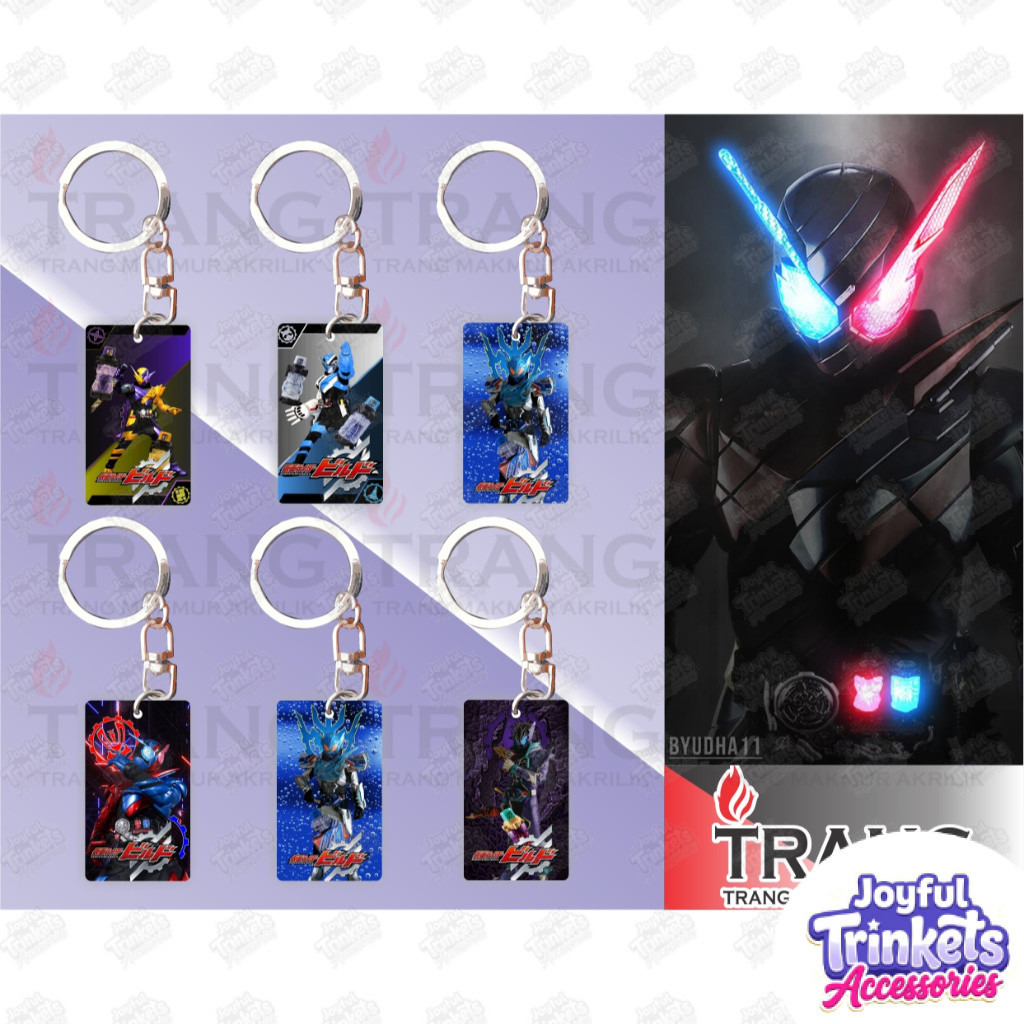 Gantungan Kunci Akrilik Kamen Rider Build / Keychain Acrylic Kamen Rider Build