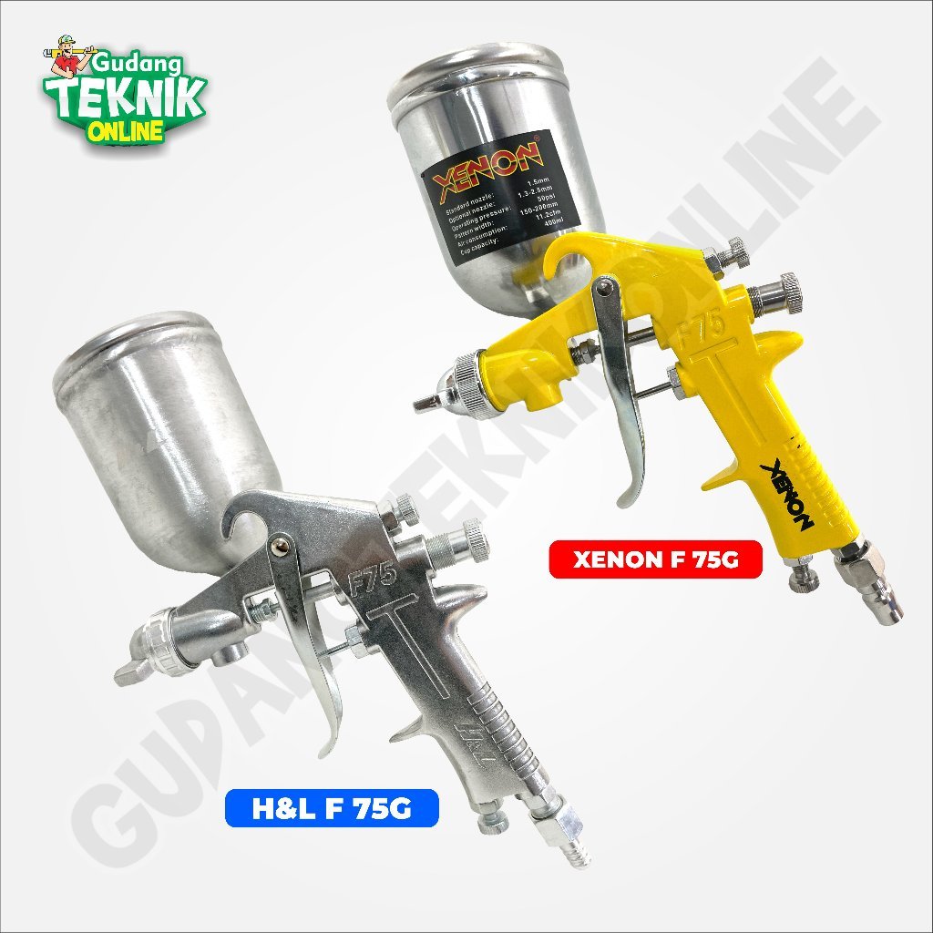 TERNASTORE Air Spray Gun F 75G XENON HNL / Alat Semprot Semprotan Cat Xenon F75G Tabung Atas 400cc X