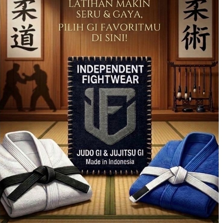 Baju Seragam Beladiri Rajut Judo Gi / Jujitsu Gi