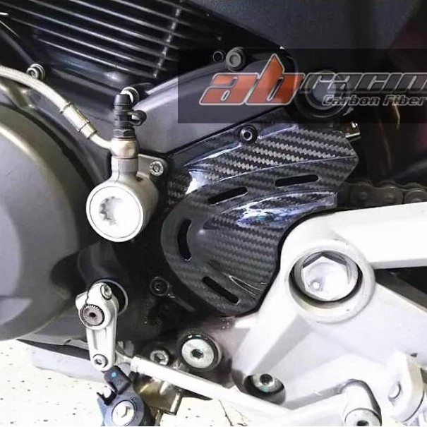Side Sprocket Chain Case Cover Fairing Cowling For Ducati Monster 696 795 796 1100 EVO Full Carbon F