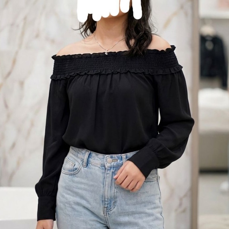 BLOUSE HITAM POLOS
