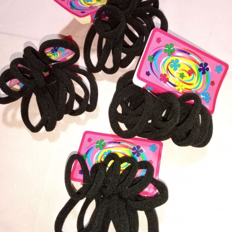 cuanntik     ikat rambut hitam.ikat rambut 3 warna.ikat rambut wanita.ikat rambut pria.ikat rambut t