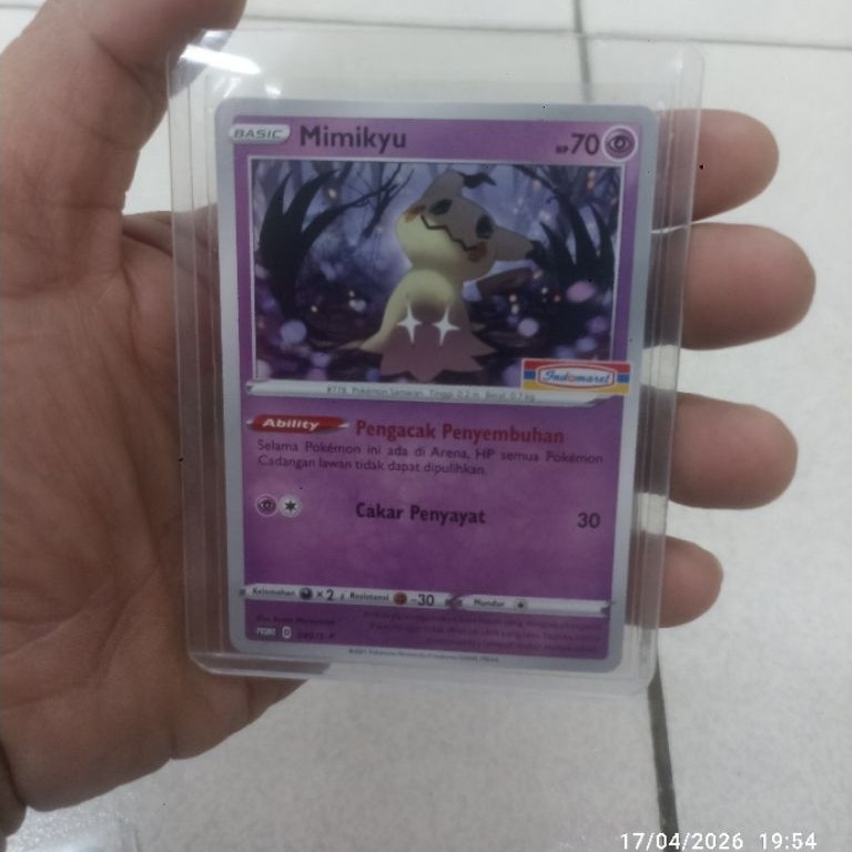 KARTU POKEMON MIMIKYU EX PROMO INDOMARET ORIGINAL