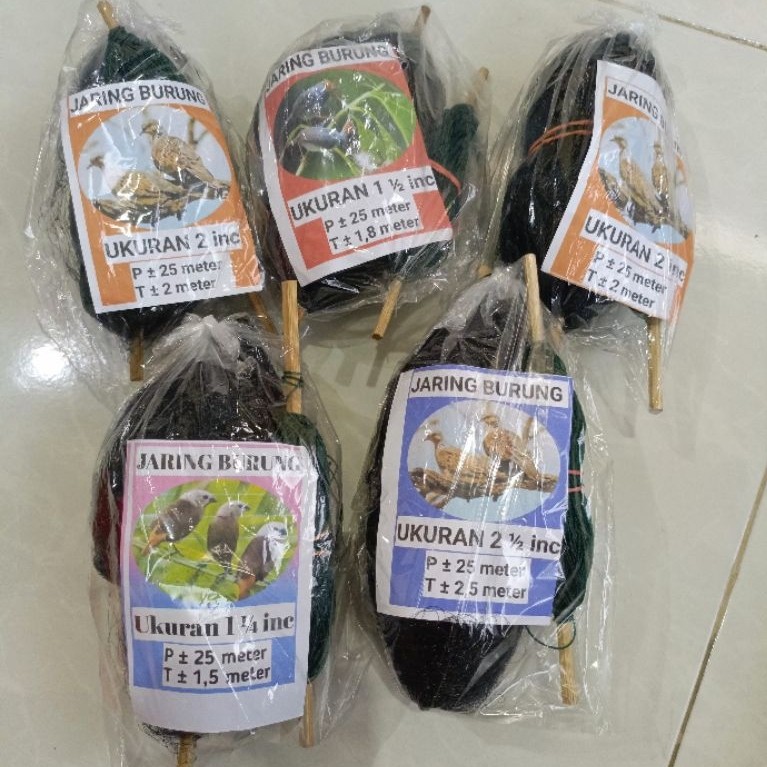 Jaring burung ukuran 25 meter senar hitam/jaring perangkap burung sawah