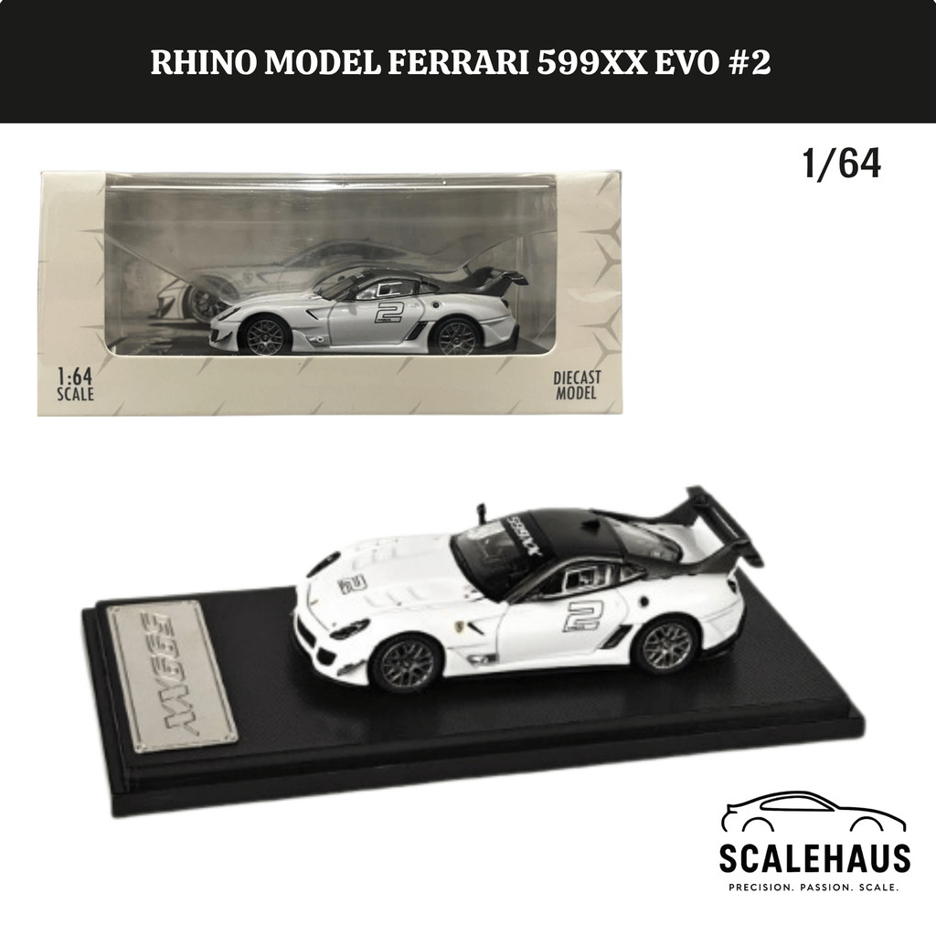 Rhino Model 1/64 Ferrari 599XX Evo White #2