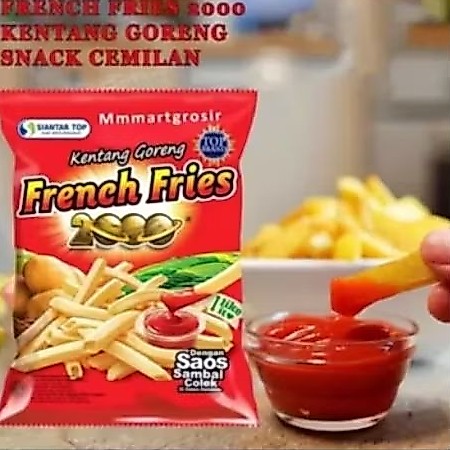 French Fries 2000 Snack Kentang Goreng 138g - Renyah, Gurih, Saus Tomat