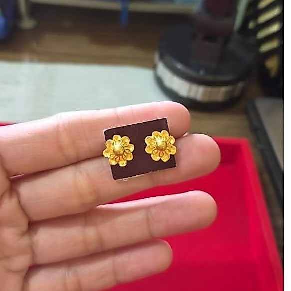 anting bulat pinggir - emas asli 24k(LM)- emas 99,99- investasi- 2gr
