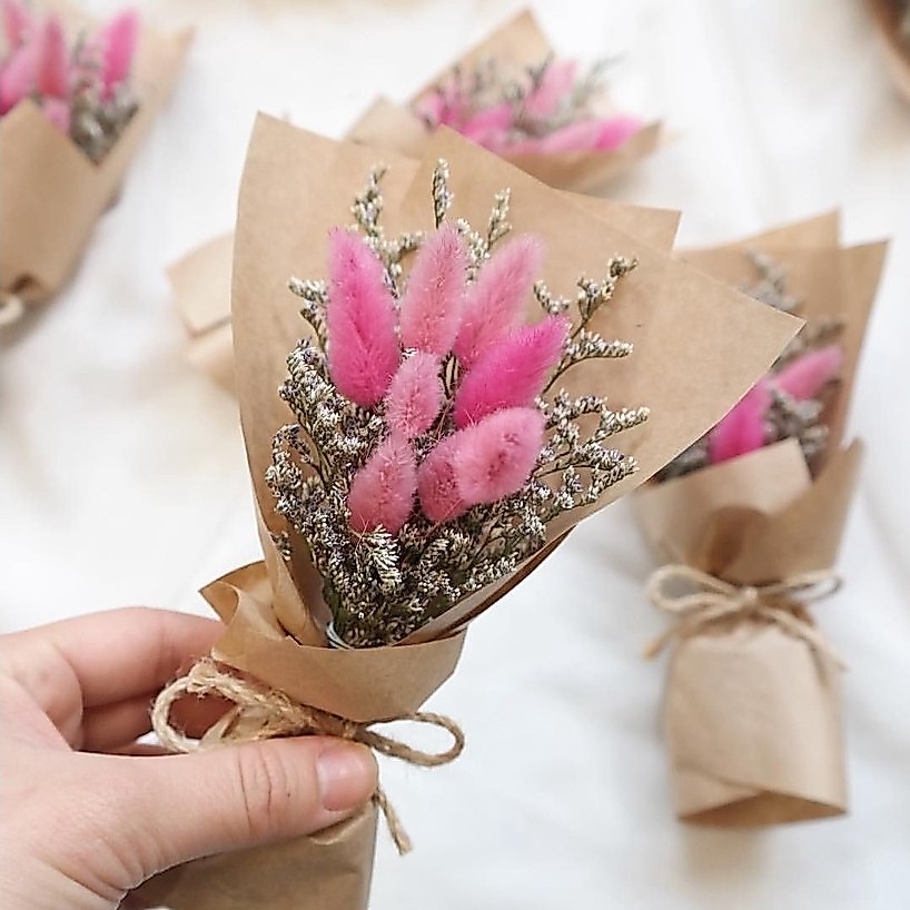 Buket Mini Lagurus Caspea Mini Bouquet Bouquet Mini Buket Hampers Buket untuk hadiah