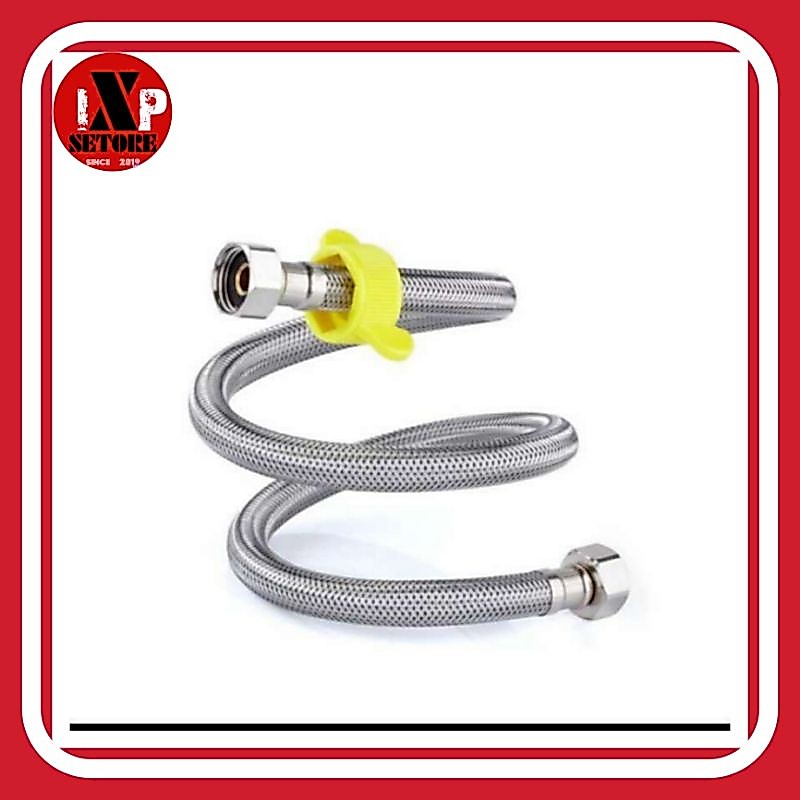 SELANG FLEKSIBEL 30/40/50/60/100CM MODEL ANYAM SLANG STAINLESS SUS 304 HOSE SOLIGEN PANAS DINGIN UNT