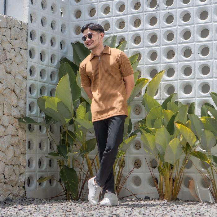 Promo Best Grandisk Polo Shirt Pria alvaro Knit Kaos Polo Shirt Berkerah Bahan Knit Tampilan Rapi da