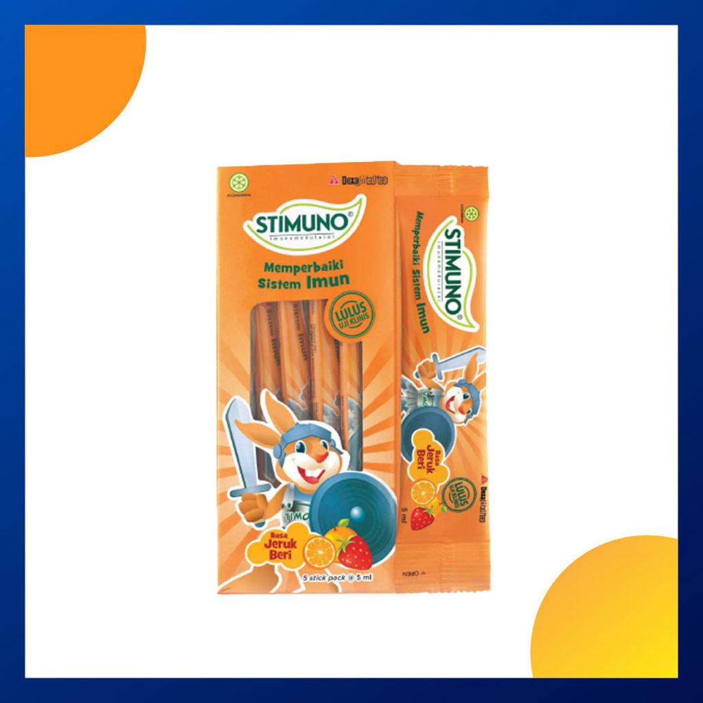 Stimuno Sirup Rasa Jeruk Beri 5 Ml Box 5 Stick Pack