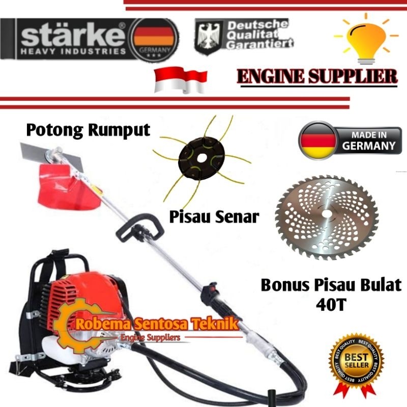 Mesin Potong Rumput PRO435 Heavy DutyMesin Potong Rumput 4 Tak Model Honda GX-31 Komplit 3 Mata Pisa