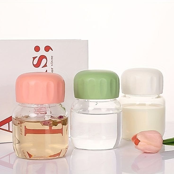 SMP - Botol Minum Jus Kaca Botol Minum Air Mini Anti Tumpah