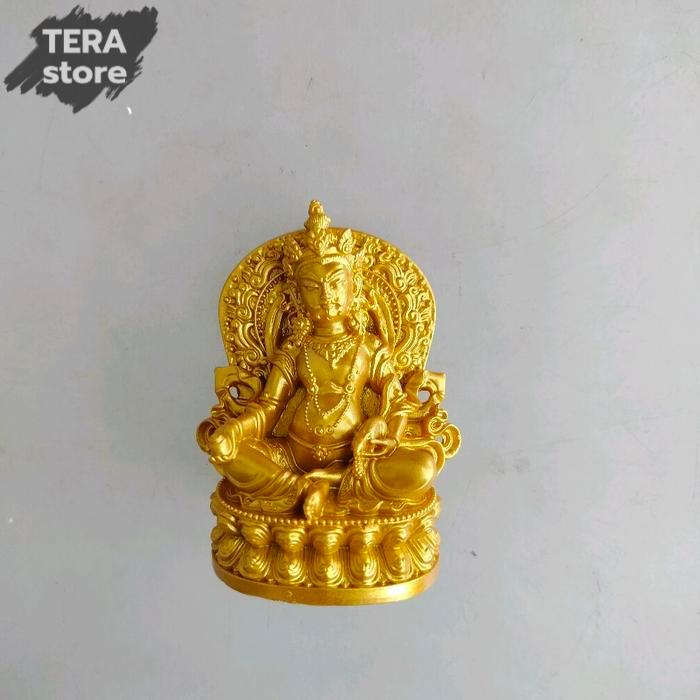 patung jambala kuning 8 cm fiber yellow dzambhala dewa kekayaan kuvera kubera jhambala