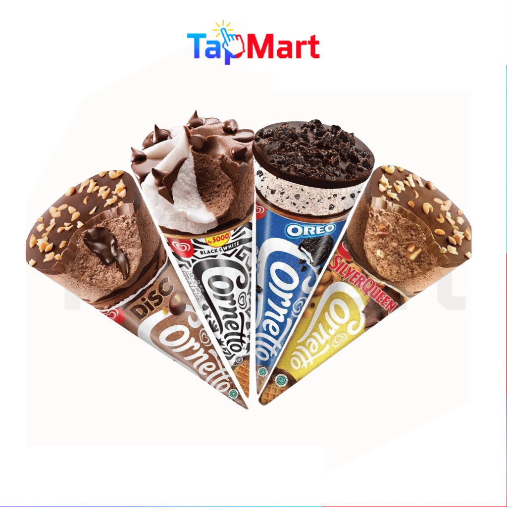 TapMart - WALLS Wall's Cornetto Ice Cream 80 ml - 108 ml All Varian Es Krim Classic Chocolate Oreo