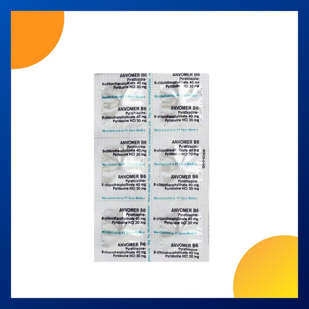 ANVOMER B6 1 STRIP @ 6 TABLET SALUT GULA