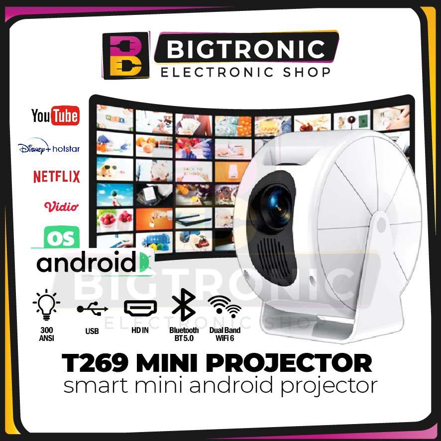 Proyektor Mini T269 Smart Android Full HD Home Theater

