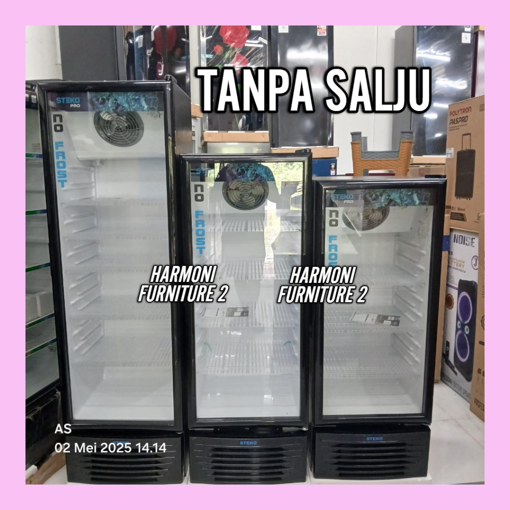 SHOWCASE STEKO TANPA BUNGA ES BERGARANSI RESMI KULKAS PENDINGIN MINUMAN TANPA BUNGA ES FREE ONGKIR S