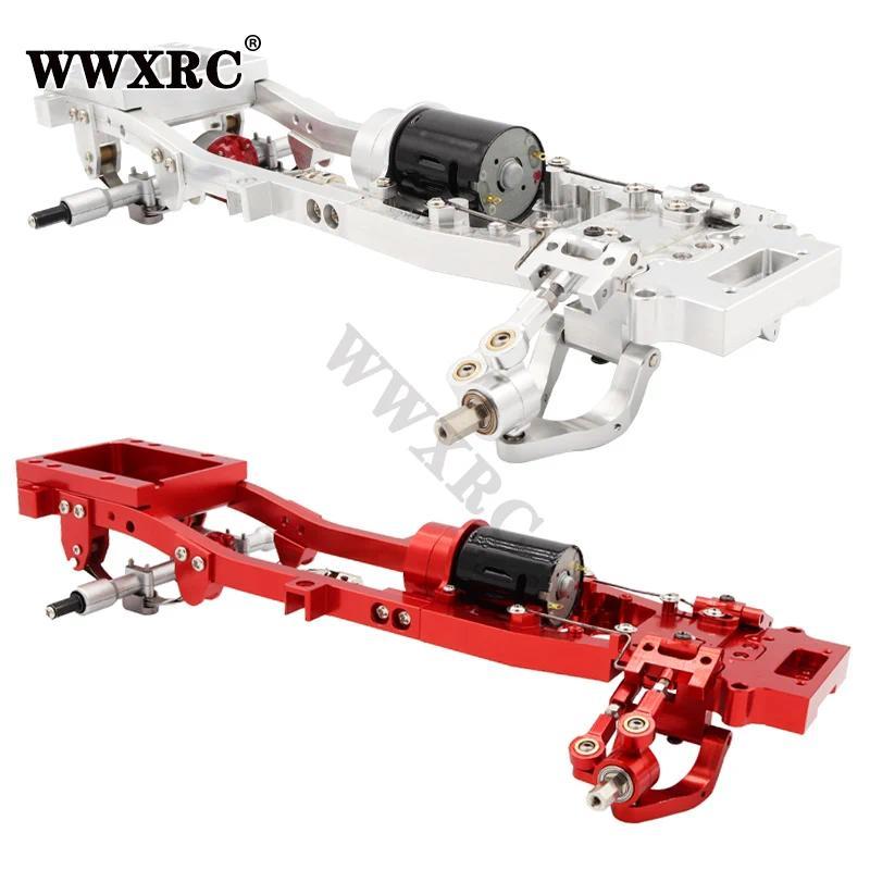 C Metal Body assis Frame with Rear Axle Kit Gearbox Leaf Springs Steering Cup Swing Arm Slider Set f