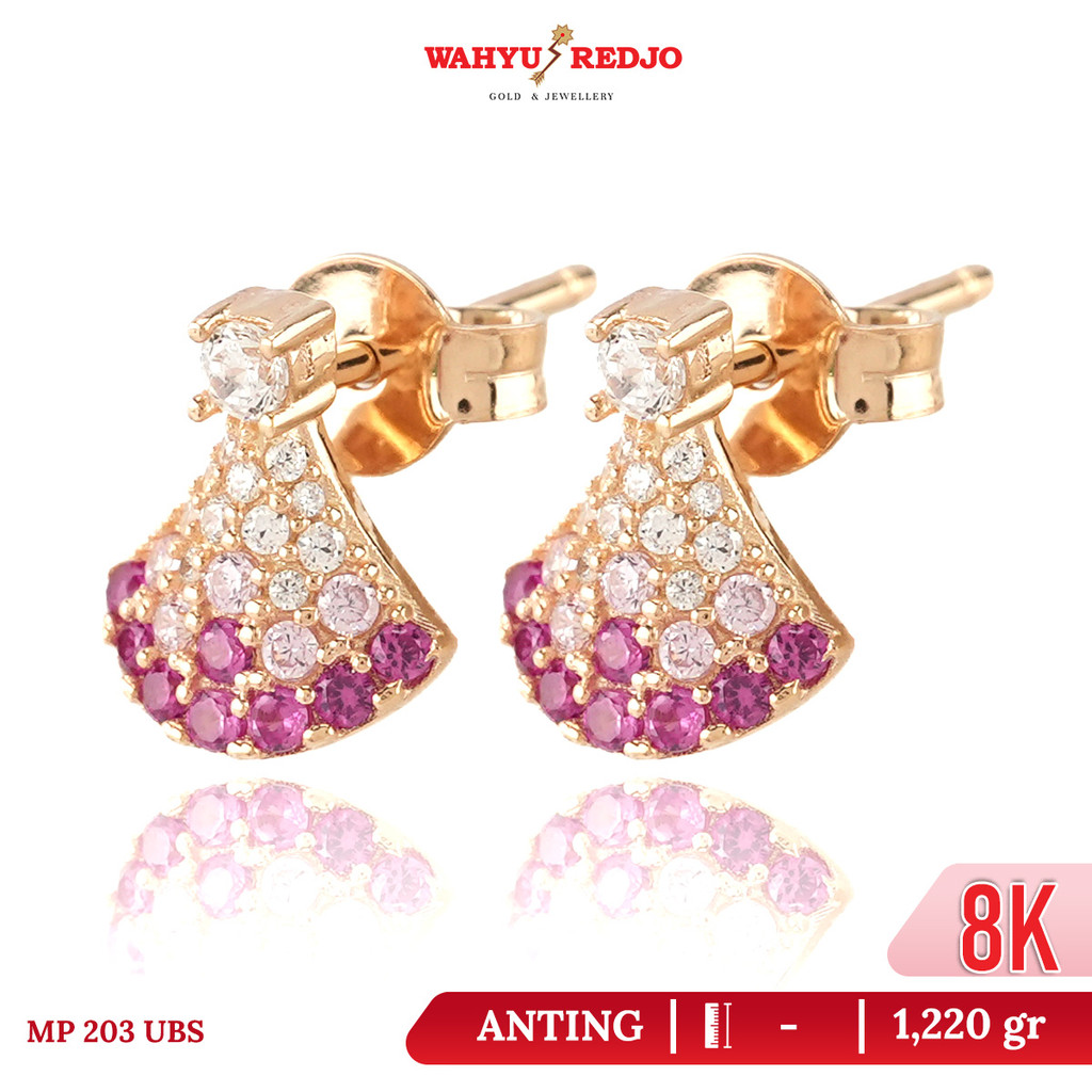 Anting Kipas Mata Emas Kadar 8K Wahyu Redjo PMR