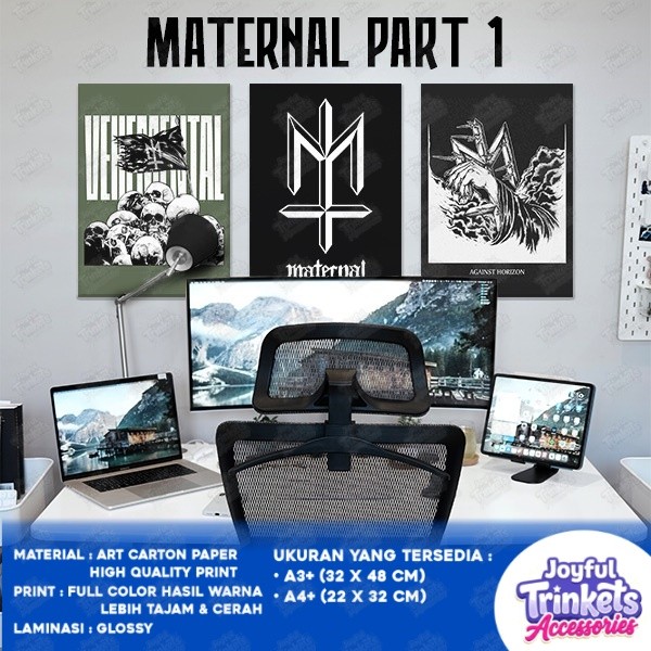 (Part 1) Poster Brand MATERNAL DISASTER - Wallpaper Poster Dinding Aesthetic - Dekorasi Kamar Tidur