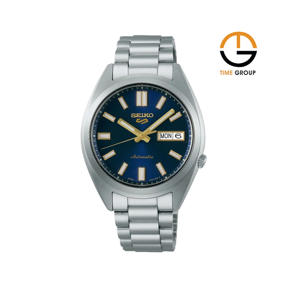 JAM TANGAN PRIA SEIKO 5 SPORT SRPL55K1 SNXS AUTOMATIC VINTAGE GOLD COLLECTION IN BLAZER BLUE STAINLE