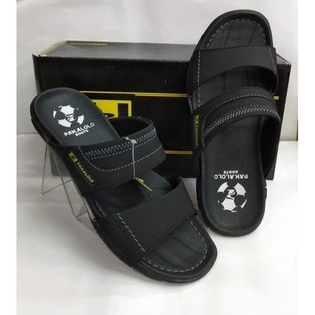PROMO TERMURAH PROMO SANDAL PAKALOLO SLOP HITAM ORIGINAL SANDAL ASLI KULIT PRIA