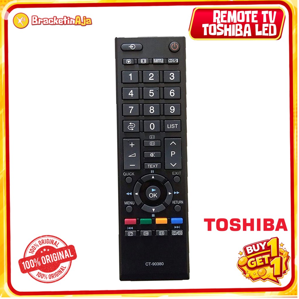 Remote Toshiba Remot tv Toshiba Universal Original LED LCD Tabung Toshiba Regza BJ1