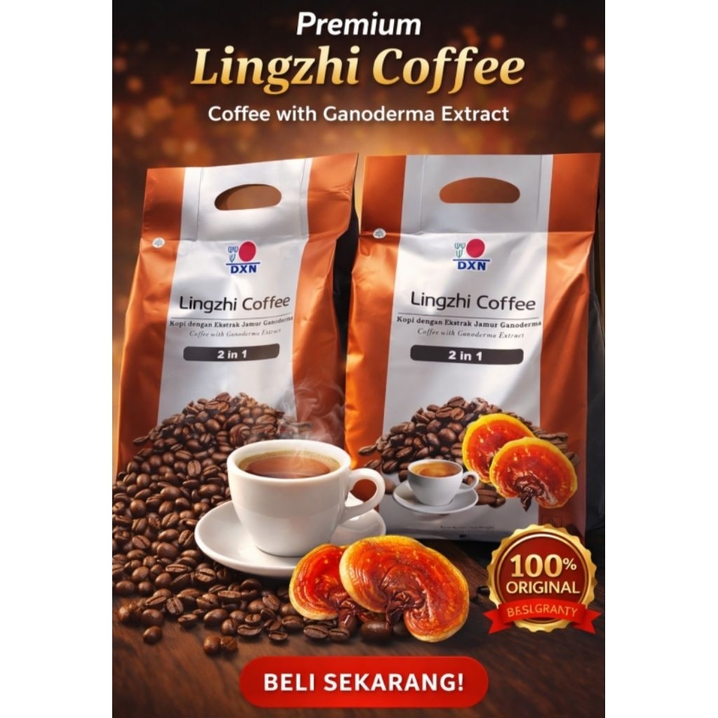 Fresh|| KOPI LINGZHI COFFEE ORIGINAL DXN 2 IN 1