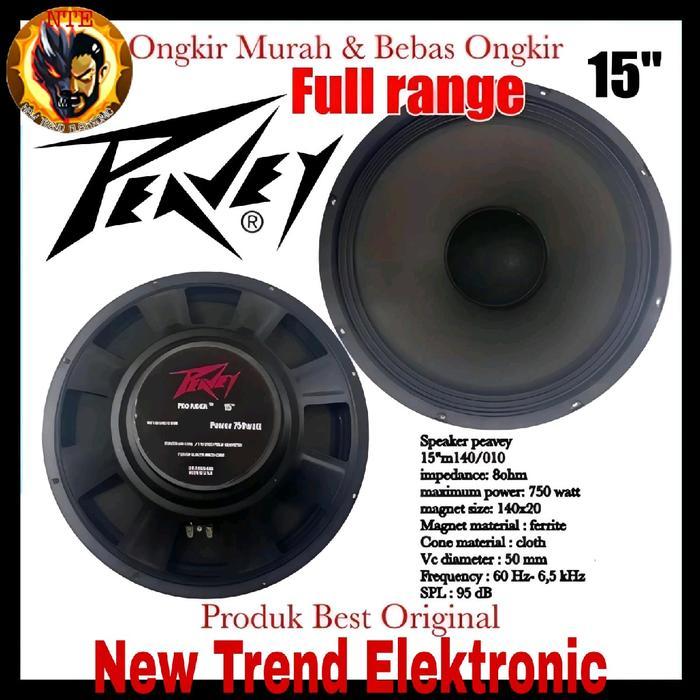 Speaker Peavey 15inch Prorider 750 watt Karakter midlow Full rangge